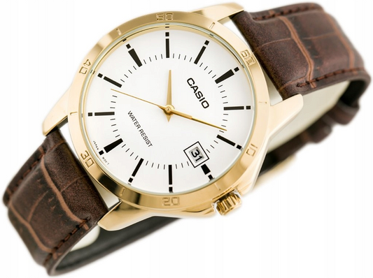 Laikrodis "Casio" MTP-V004GL su rudu dirželiu