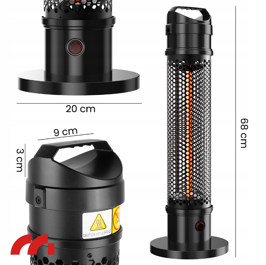 Pastatomas infraraudonųjų spindulių šildytuvas "Maltec" 1200W