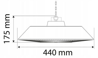 Lubinis infraraudonųjų spindulių šildytuvas 1500W