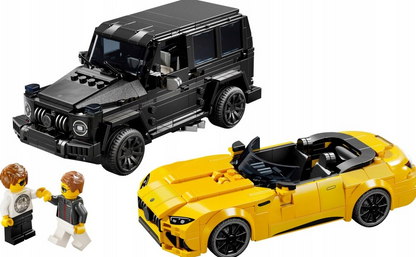 Konstruktorius mercedes berniukams LEGO dviejų mašinų modeliai