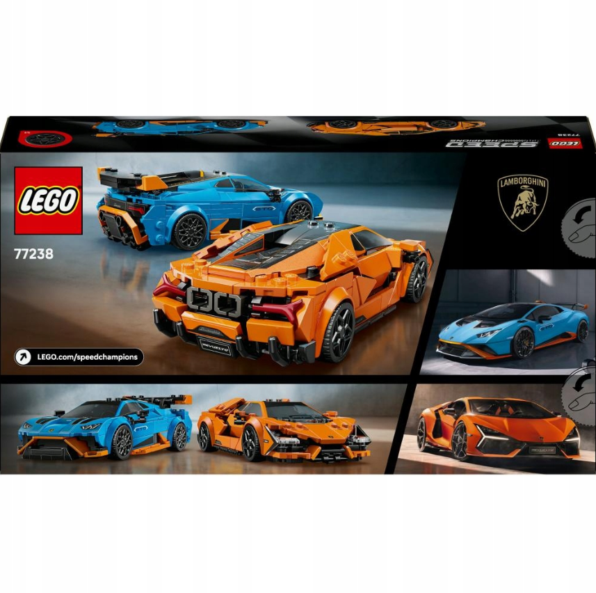 Konstruktorius LEGO „Lamborghini Revuelto ir Huracan STO“