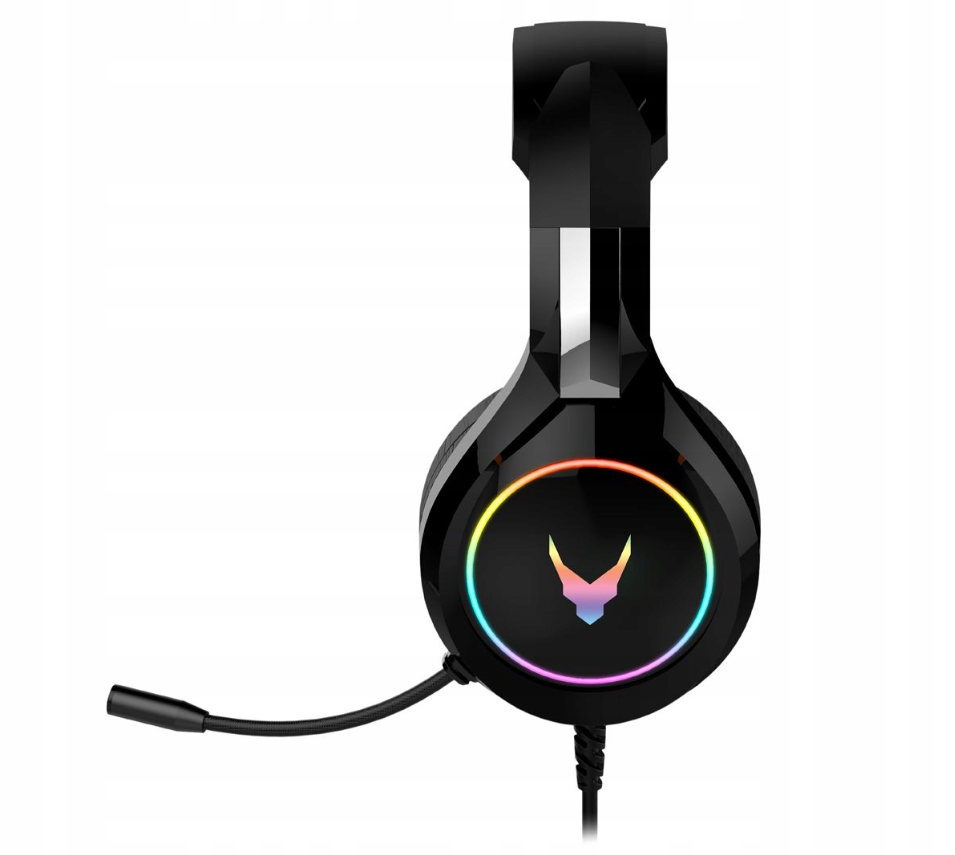 Žaidimų ausinės su mikrofonu ir RGB apšvietimu