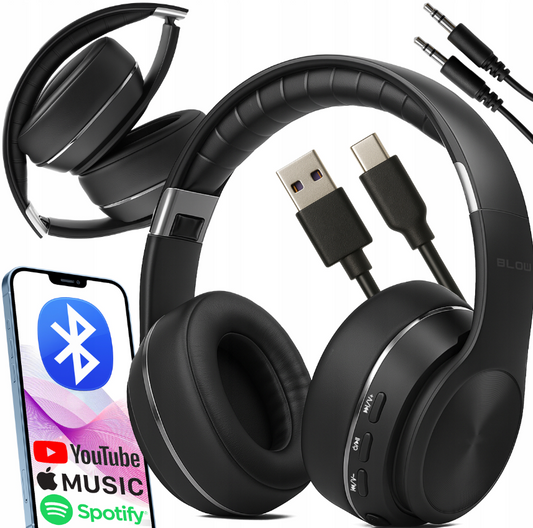 Belaidės ausinės su mikrofonu ir USB-C įkrovimu