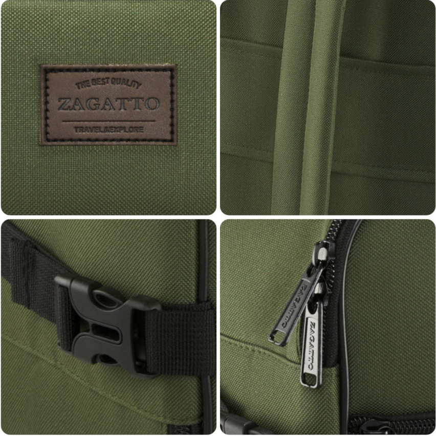 Rankinio bagažo kuprinė 40×30×20cm žalia "Zagatto"