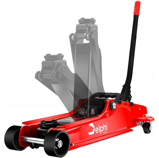 Automobilinis žemo profilio hidraulinis keltuvas su gumine atrama "Delphi"