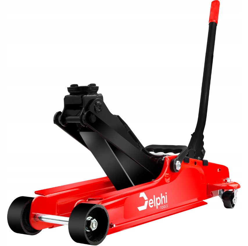 Automobilinis žemo profilio hidraulinis keltuvas su gumine atrama "Delphi"