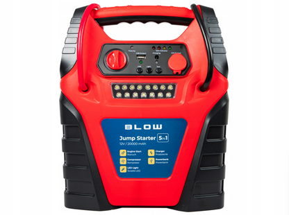 Automobilio užvedėjas su kompresoriumi ir LED žibintu