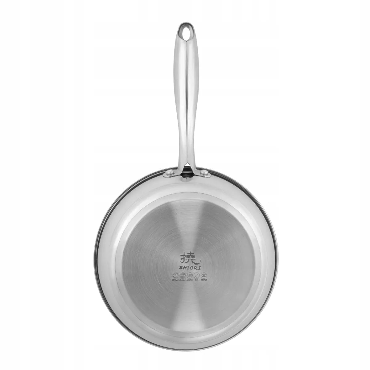 Shiori nerūdijančio plieno 304 keptuvė be dangos, skirta indukcijai, 24 cm