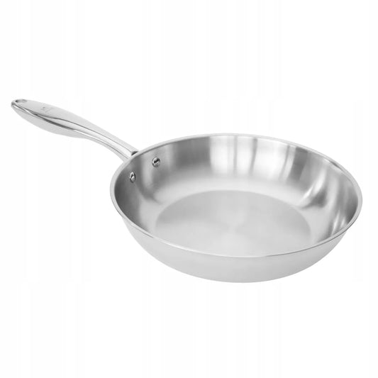 Shiori nerūdijančio plieno 304 keptuvė be dangos, skirta indukcijai, 24 cm