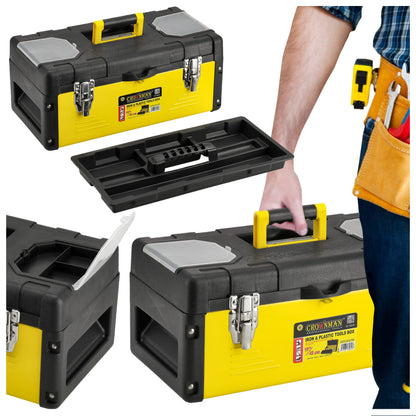 Metalinė išskleidžiama įrankių dėžė su stalčiais