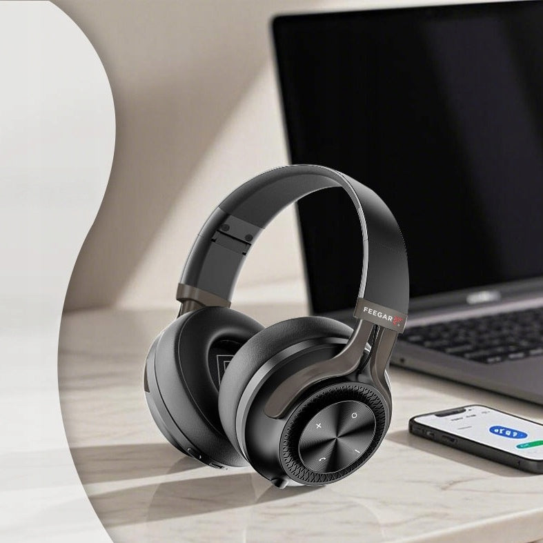 Belaidės ant ausų kabinamos ANC ausinės FEEGAR AlphaBeat 65H Juodos Bluetooth