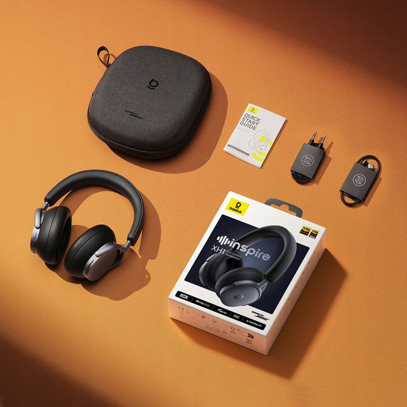 Belaidės ausinės Baseus Inspire XH1 Sound by Bose ANC Dolby Audio