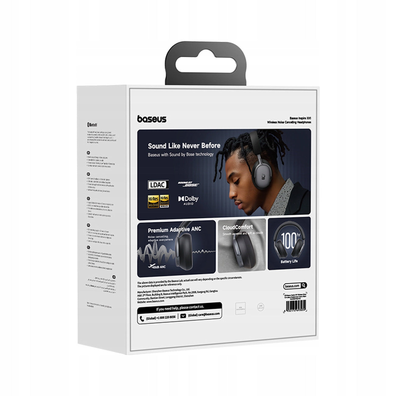 Belaidės ausinės Baseus Inspire XH1 Sound by Bose ANC Dolby Audio