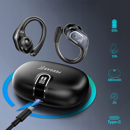 Belaidės ausinės FEEGAR SPORT Bluetooth 5.4 Baterija 70H Ausyse esančios IPX5