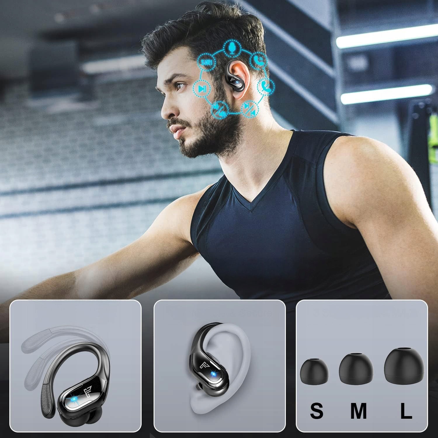 Belaidės ausinės FEEGAR SPORT Bluetooth 5.4 Baterija 70H Ausyse esančios IPX5