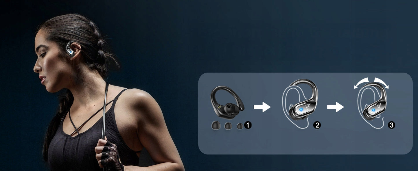 Belaidės ausinės FEEGAR SPORT Bluetooth 5.4 Baterija 70H Ausyse esančios IPX5
