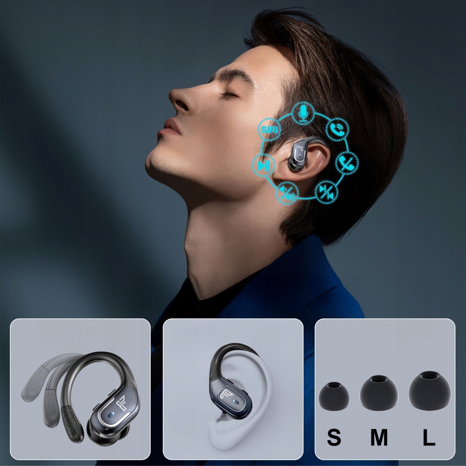 Belaidės ausinės FEEGAR SPORT Bluetooth 5.4 Baterija 70H Ausyse esančios IPX5