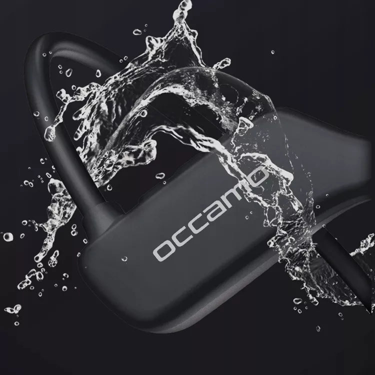 Kaulinės ausinės, belaidės, sportinės, Occamo SwimBeat, su įmontuota atmintimi + dėklas