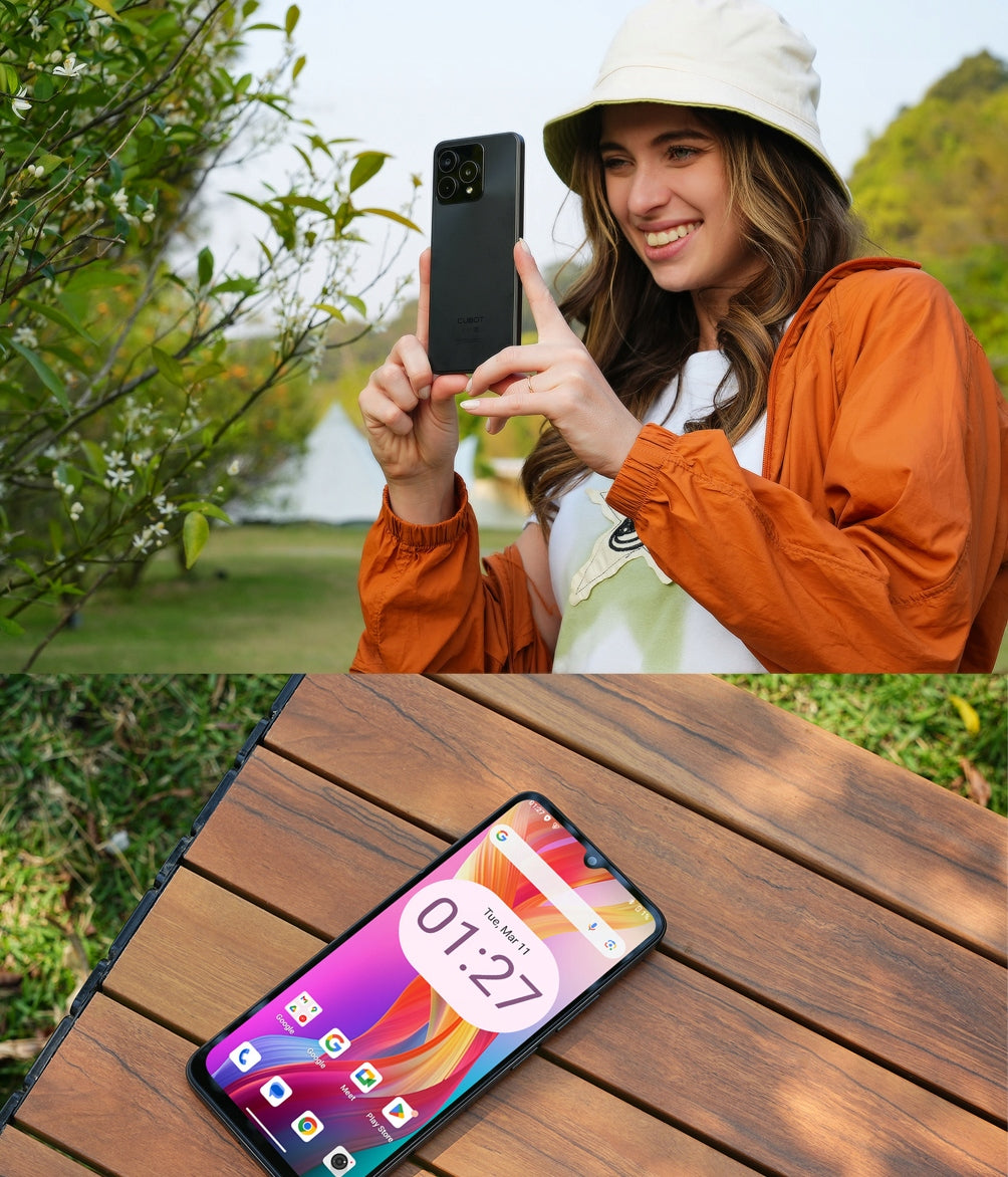 Išmanusis telefonas CUBOT A40 6,88" 12/256GB DUAL SIM NFC ANDROID 15 + Dėklas + Folija