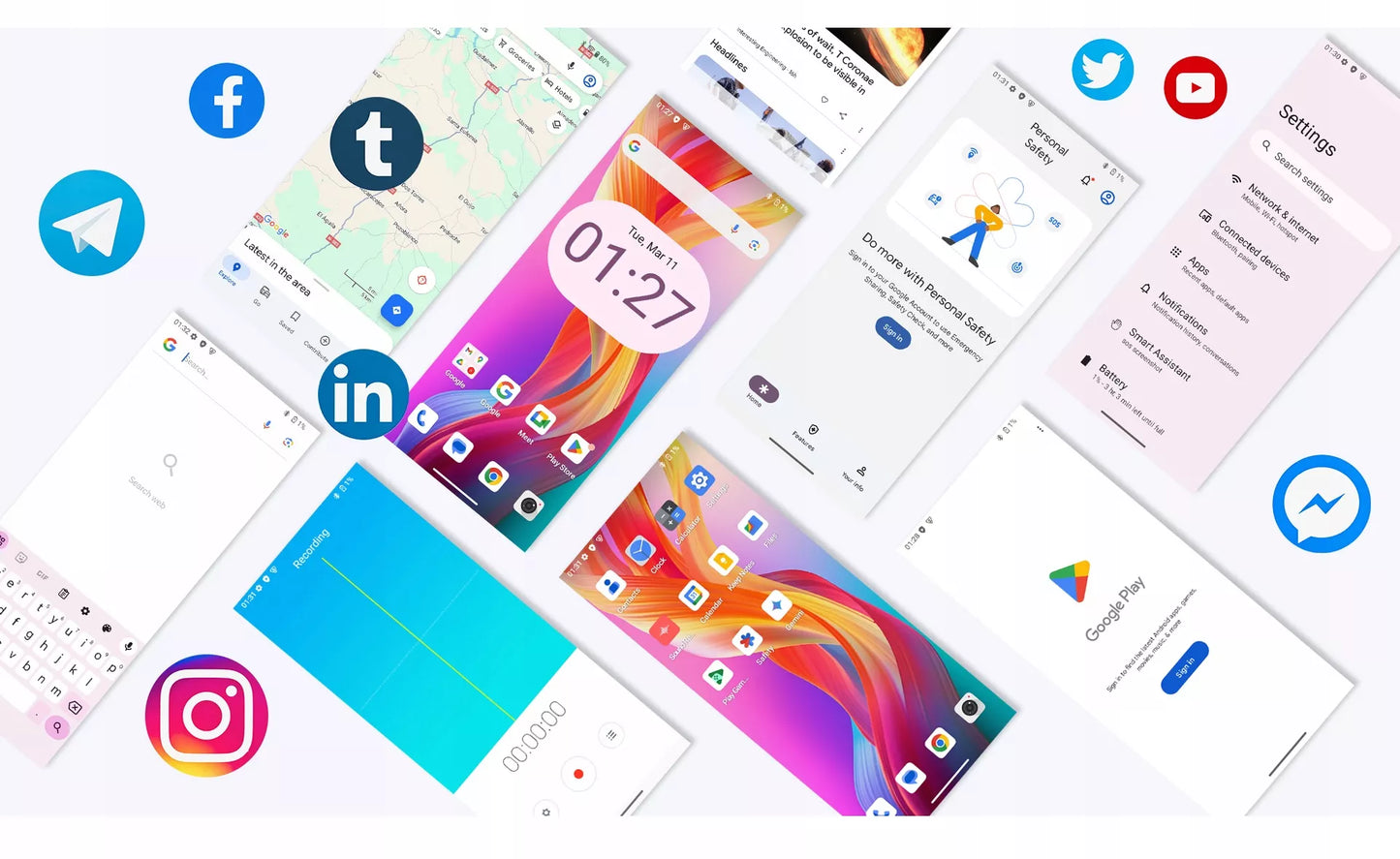 Išmanusis telefonas CUBOT A40 6,88" 12/256GB DUAL SIM NFC ANDROID 15 + Dėklas + Folija
