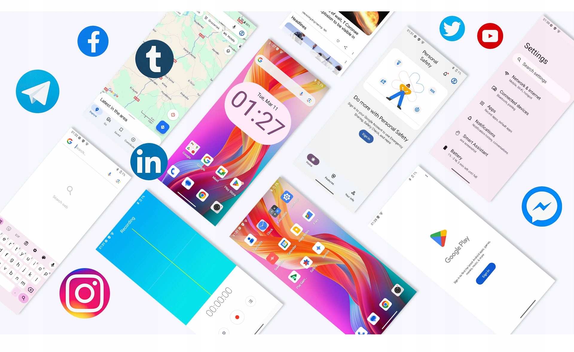 Išmanusis telefonas CUBOT A40 6,88" 12/256GB DUAL SIM NFC ANDROID 15 + Dėklas + Folija