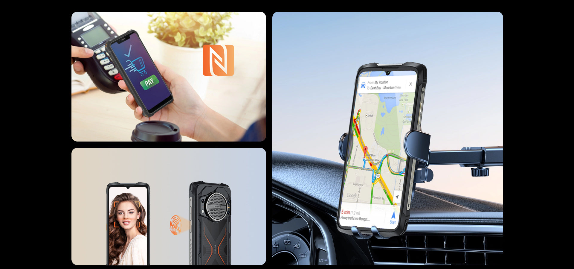 Išmanusis telefonas CUBOT KING KONG Power 3 24/256GB DUAL ŠARVUOTAS IP69K KARINIS