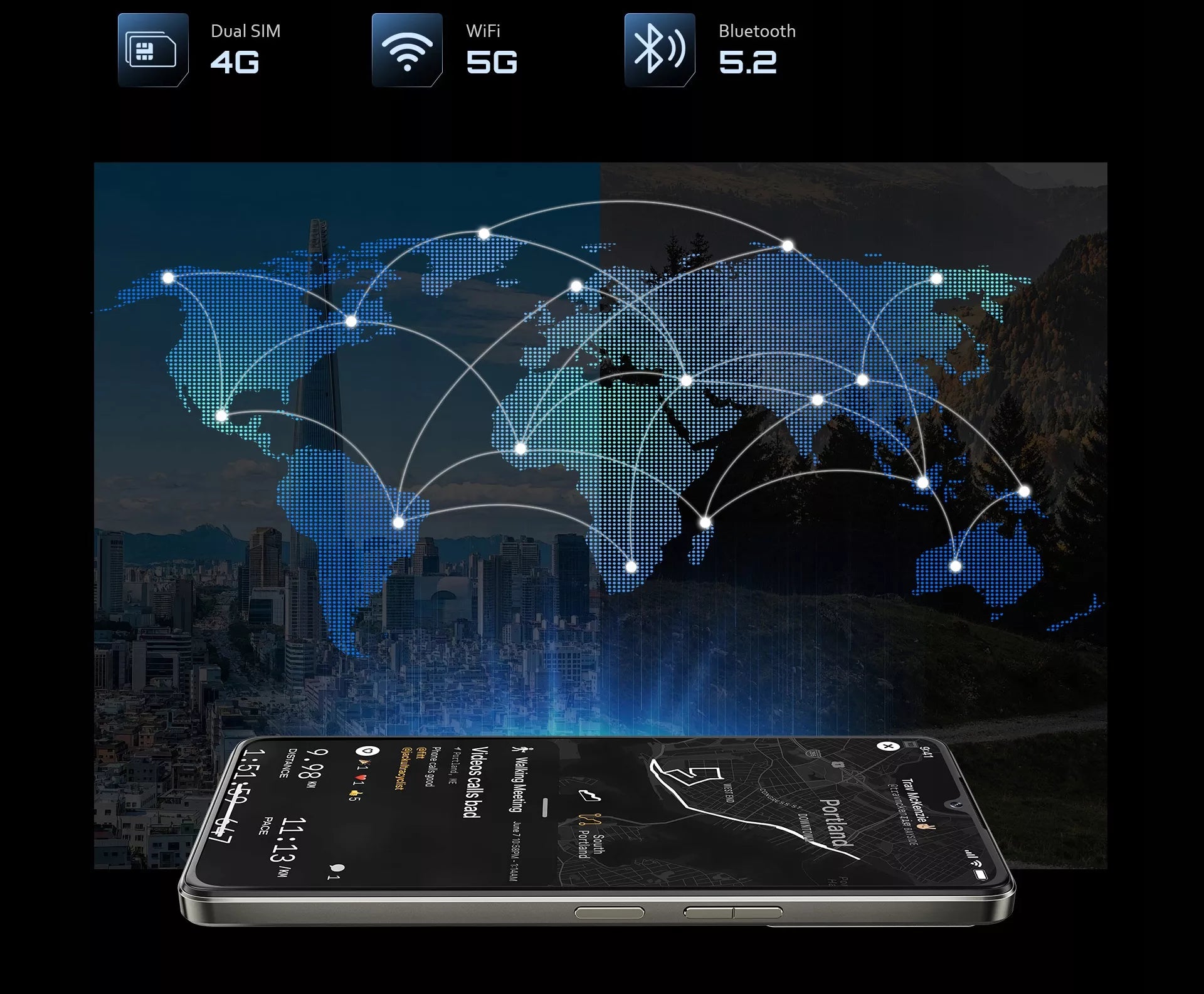 Išmanusis telefonas CUBOT P90 ANDROID 15 24/256GB NFC DUAL SIM 4G 6,88" dėklas + plėvelė
