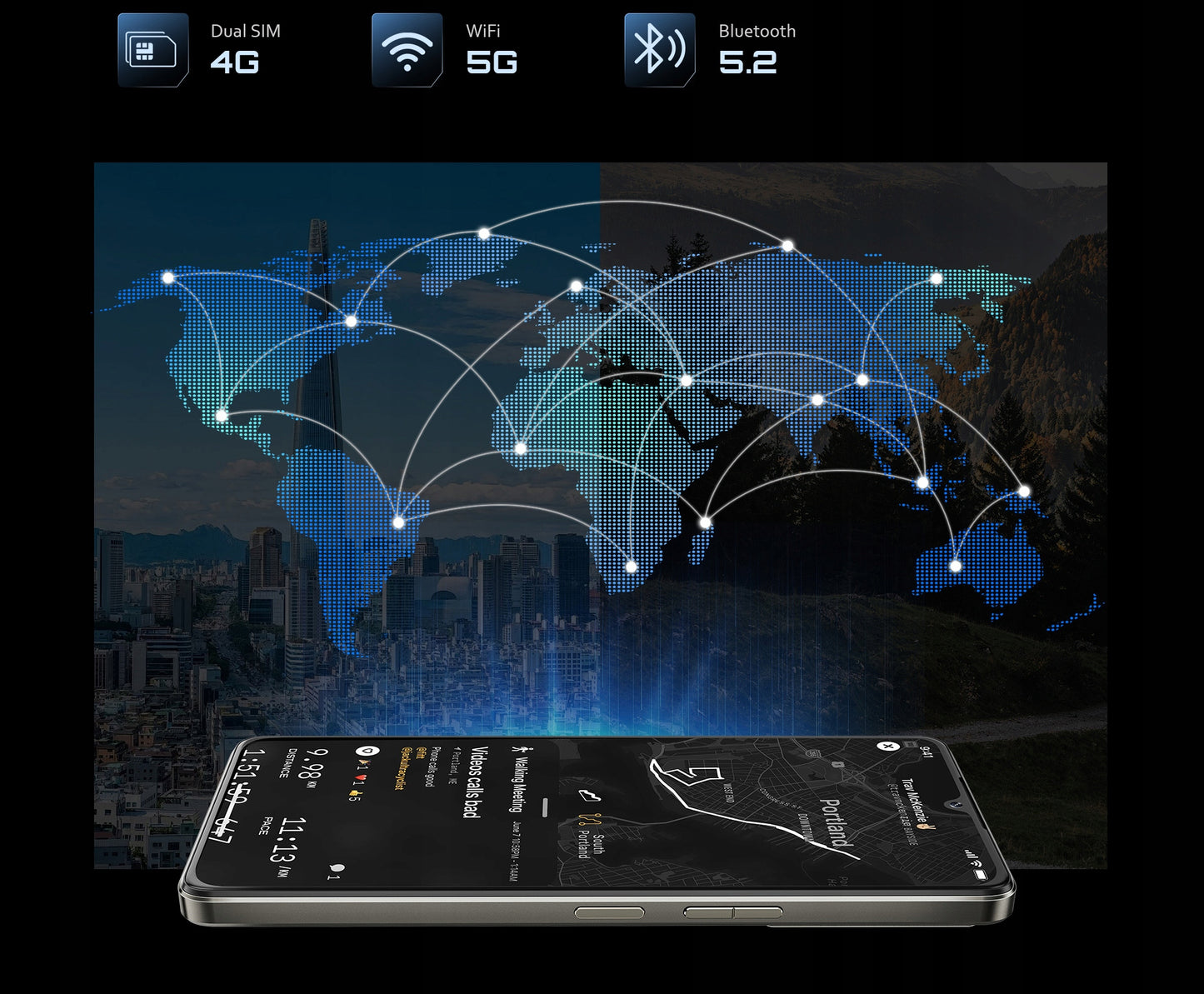 Išmanusis telefonas CUBOT P90 ANDROID 15 24/256GB NFC DUAL SIM 4G 6,88" dėklas + plėvelė