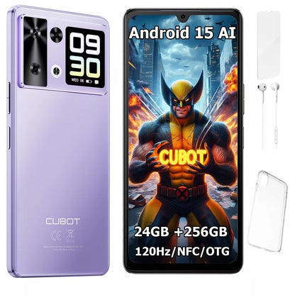 Išmanusis telefonas CUBOT P90 ANDROID 15 24/256GB NFC DUAL SIM 4G 6,88" dėklas + plėvelė