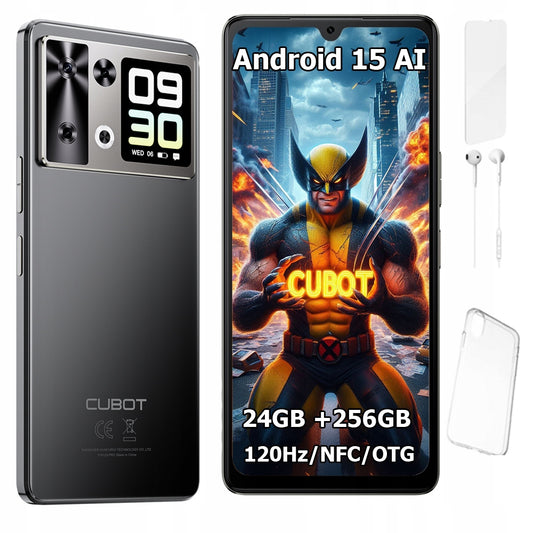 Išmanusis telefonas CUBOT P90 ANDROID 15 24/256GB NFC DUAL SIM 4G 6,88" dėklas + plėvelė