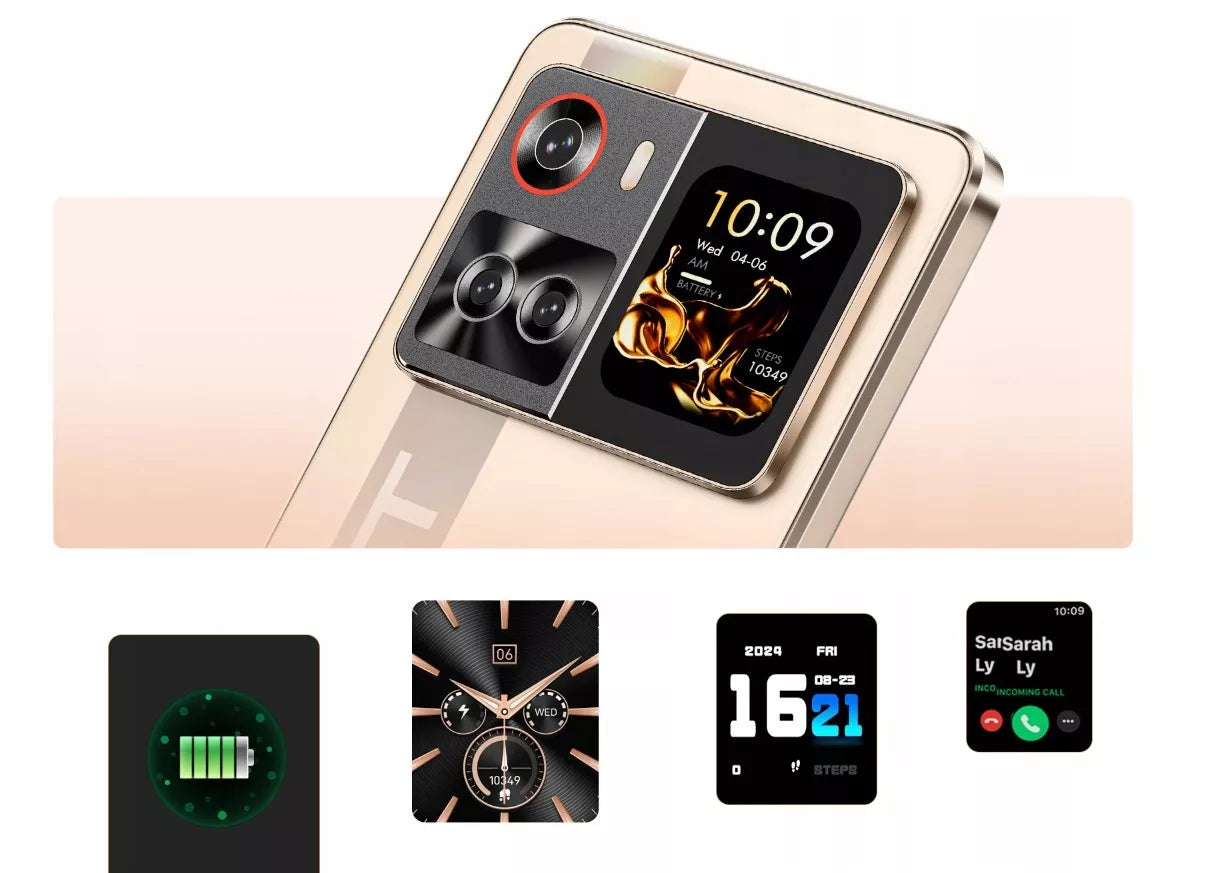 Išmanusis telefonas Cubot X100 5G Dual SIM 16/256GB Android 15 su dviem ekranais + dėklas
