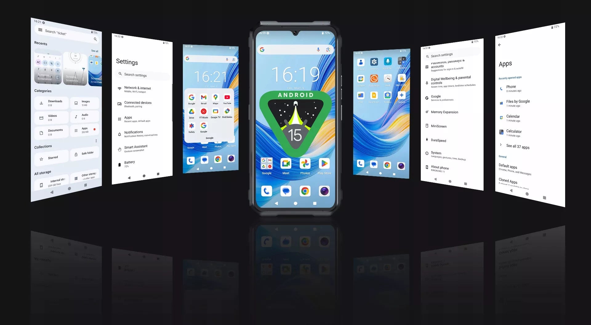 Atsparus smūgiams karinis išmanusis telefonas CUBOT KING KONG 11 32/256GB NFC DUAL SIM 5G
