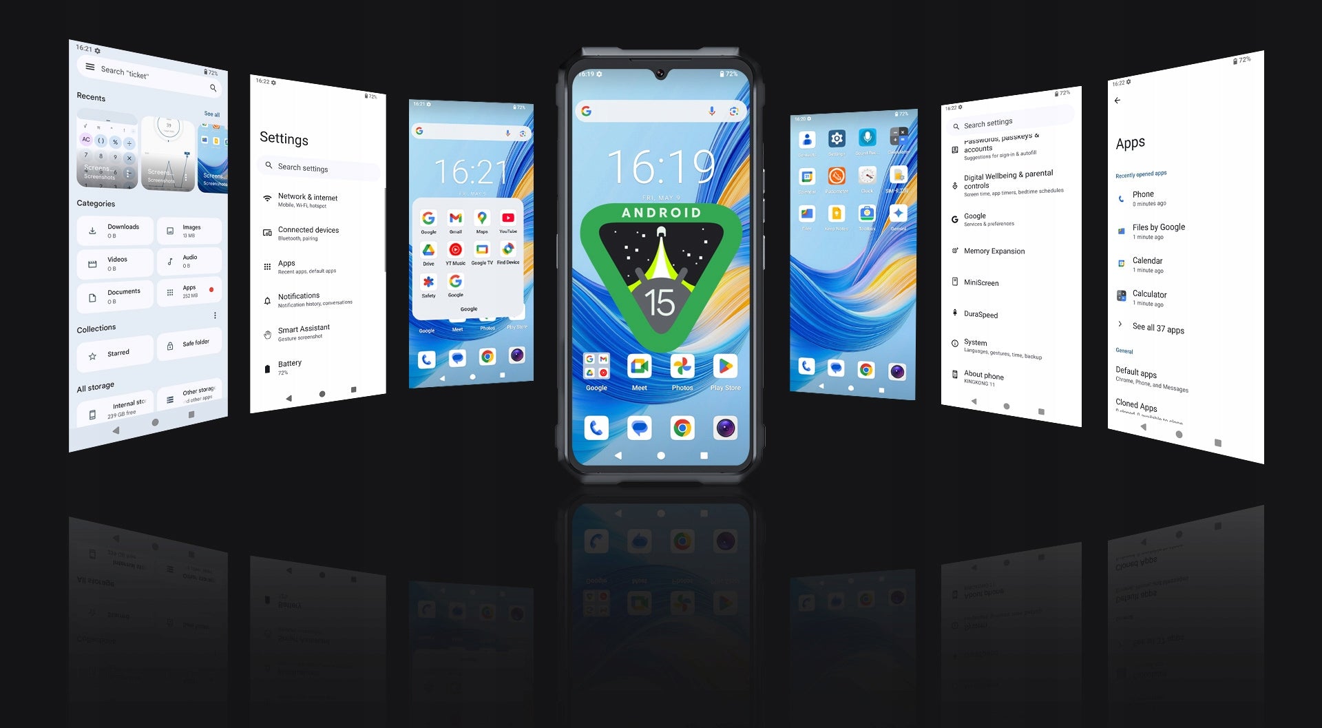 Atsparus smūgiams karinis išmanusis telefonas CUBOT KING KONG 11 32/256GB NFC DUAL SIM 5G