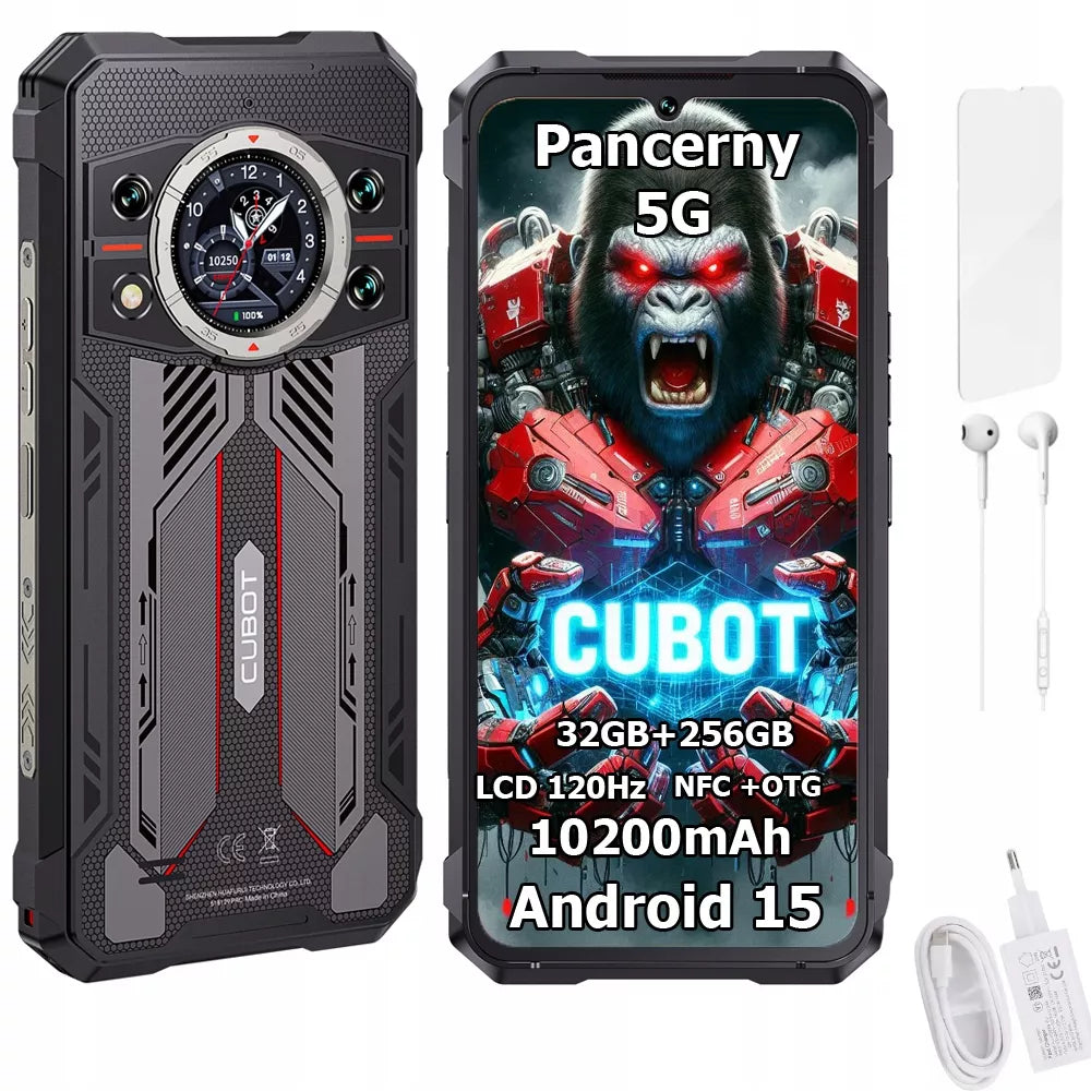 Atsparus smūgiams karinis išmanusis telefonas CUBOT KING KONG 11 32/256GB NFC DUAL SIM 5G