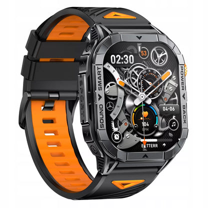 Vyriškas išmanusis lauko laikrodis sandarus IP68 AMOLED GlacierX Racer Black