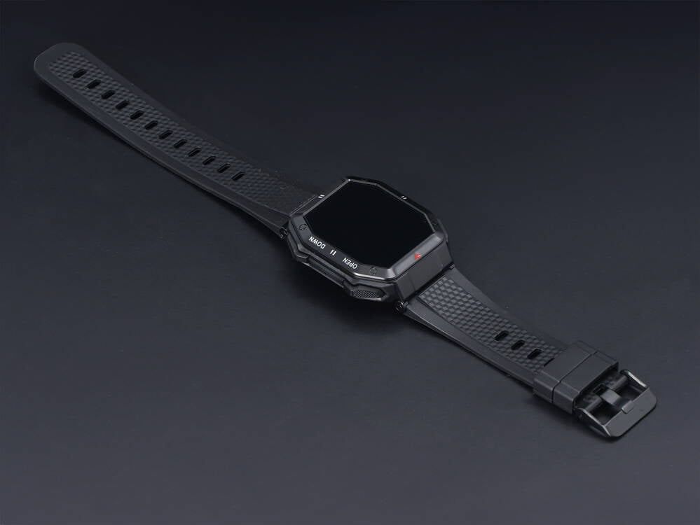 Vyriškas išmanusis laikrodis DIDELIS, VANDENIUI ATSPARUS, SKAMBUČIAI, Juodas GlacierX Trail