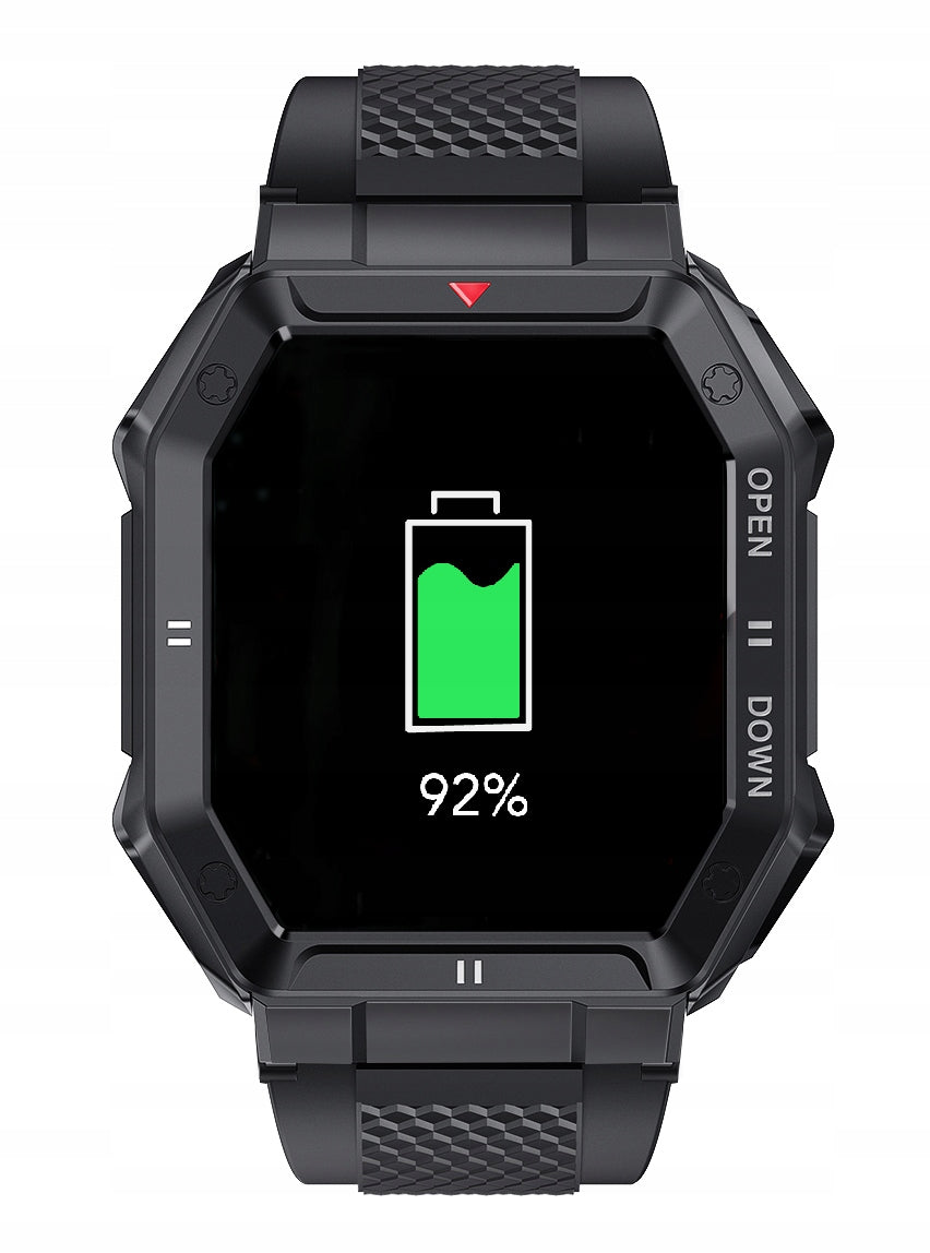 Vyriškas išmanusis laikrodis DIDELIS, VANDENIUI ATSPARUS, SKAMBUČIAI, Juodas GlacierX Trail