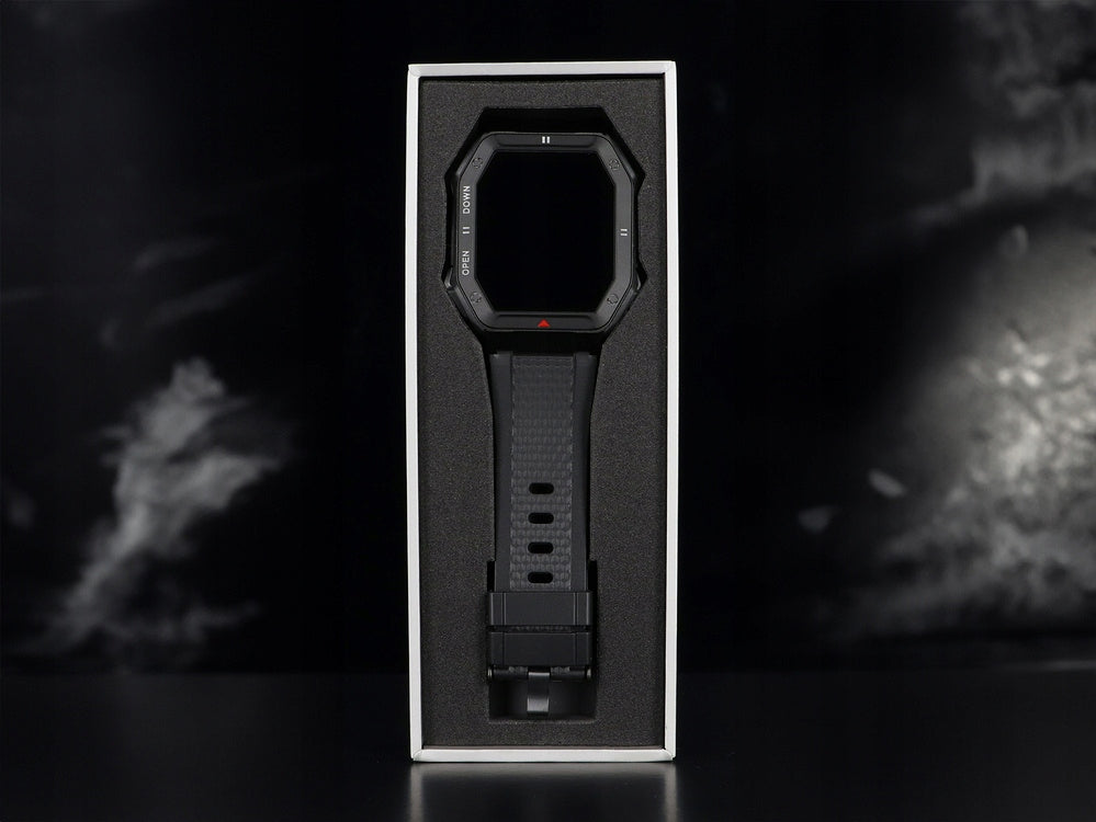 Vyriškas išmanusis laikrodis DIDELIS, VANDENIUI ATSPARUS, SKAMBUČIAI, Juodas GlacierX Trail