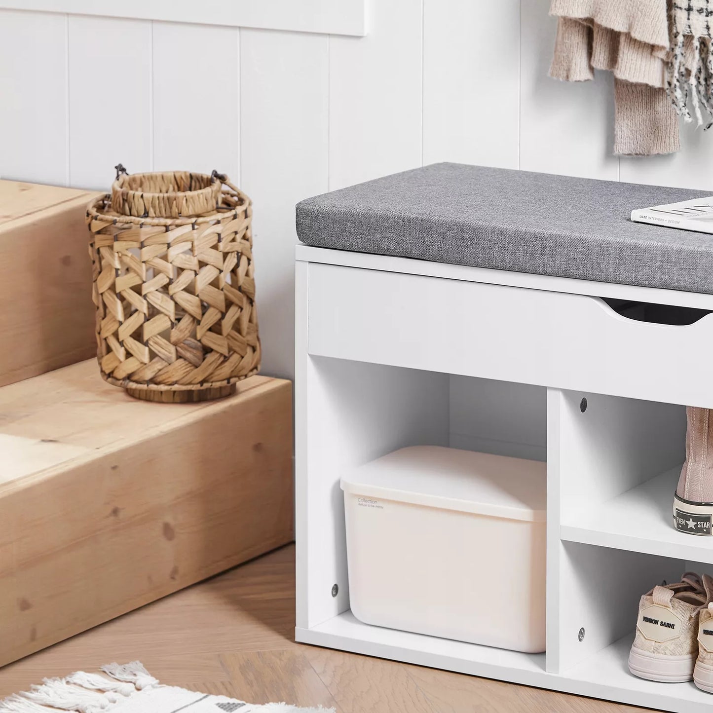 SoBuy suolas su atidaroma sėdyne ir batų laikymo skyriumi FSR45-HG