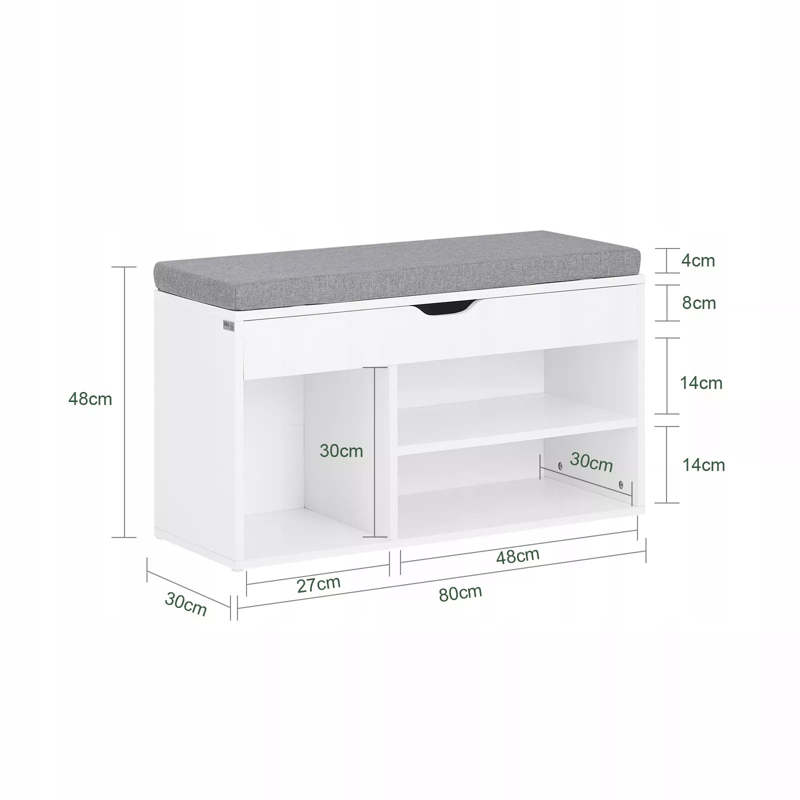 SoBuy suolas su atidaroma sėdyne ir batų laikymo skyriumi FSR45-HG
