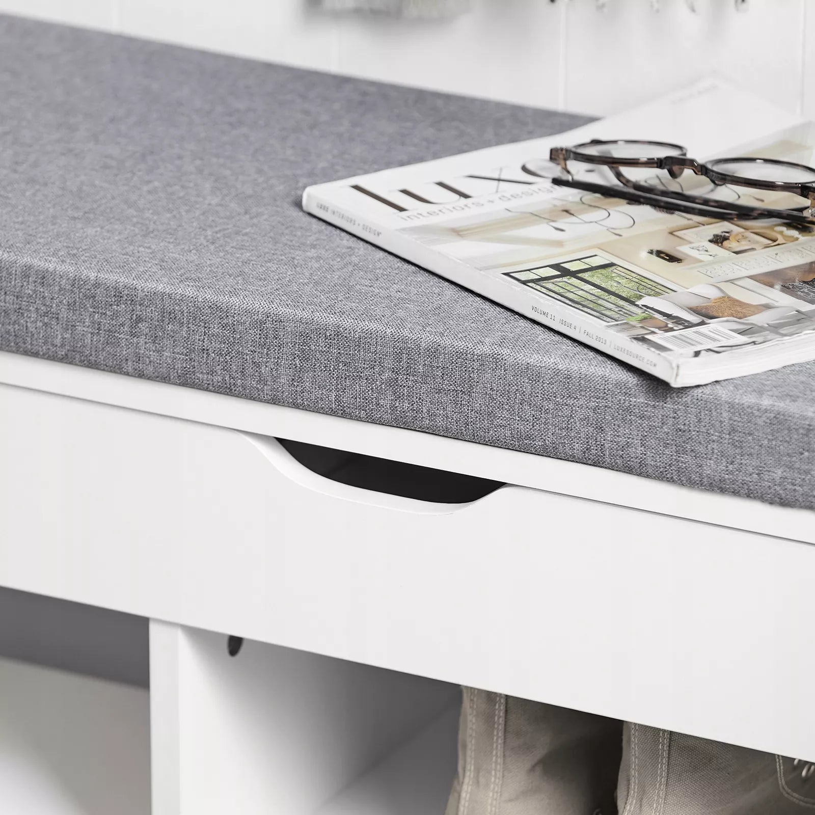 SoBuy suolas su atidaroma sėdyne ir batų laikymo skyriumi FSR45-HG