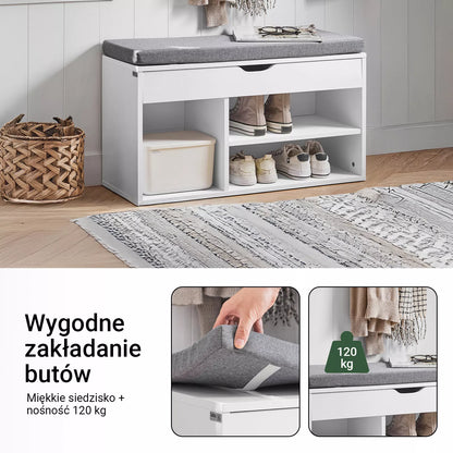 SoBuy suolas su atidaroma sėdyne ir batų laikymo skyriumi FSR45-HG