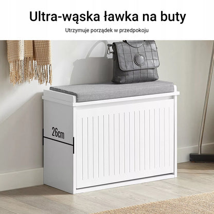 SoBuy Suolas su sėdimąja dalimi Batų spintelė Komoda prieškambariui FSR98-W