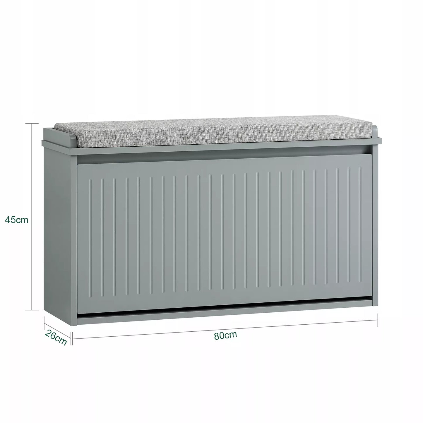 SoBuy Batų spintelė su sėdyne, suoliukas, komoda, prieškambariui FSR98-L-HG