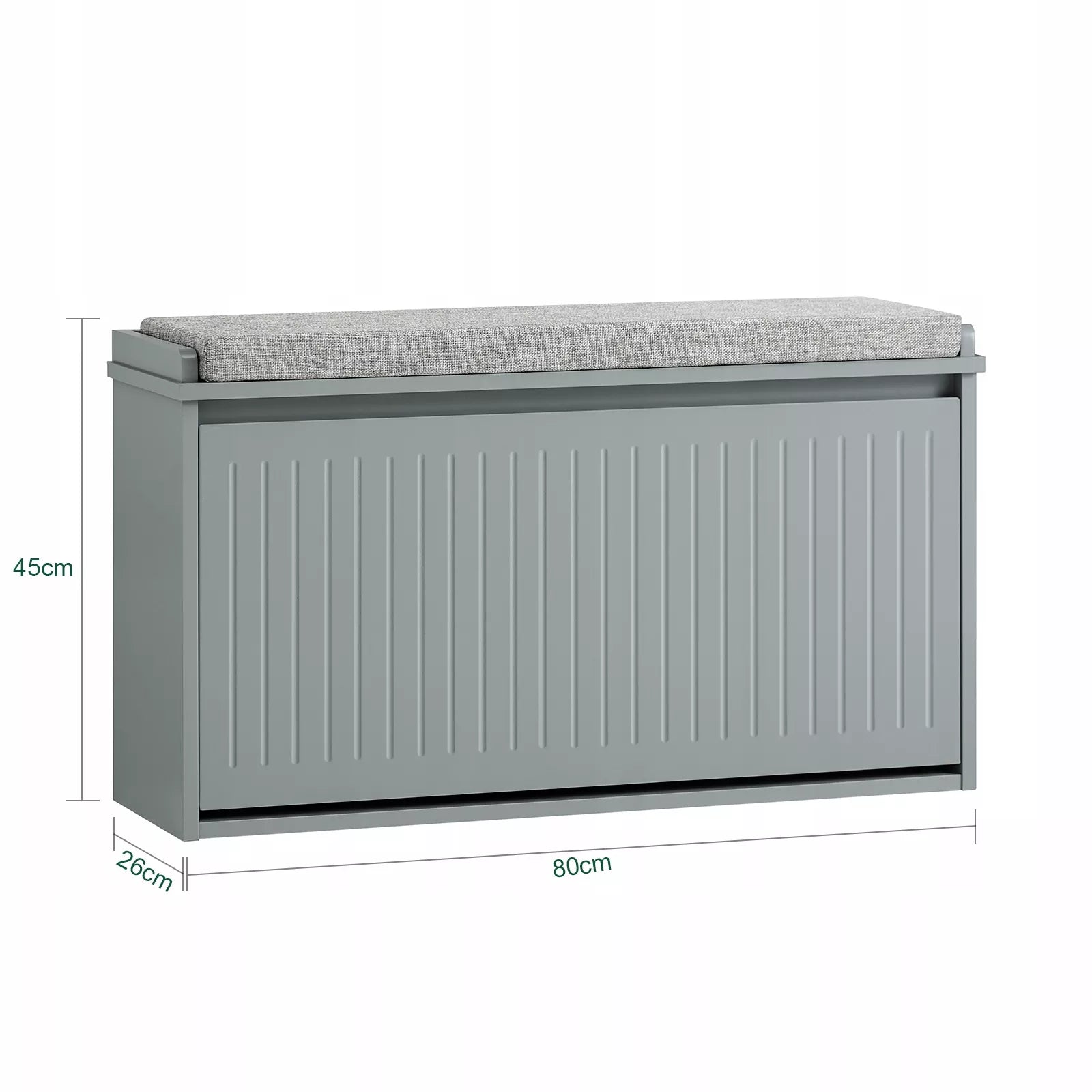 SoBuy Batų spintelė su sėdyne, suoliukas, komoda, prieškambariui FSR98-L-HG
