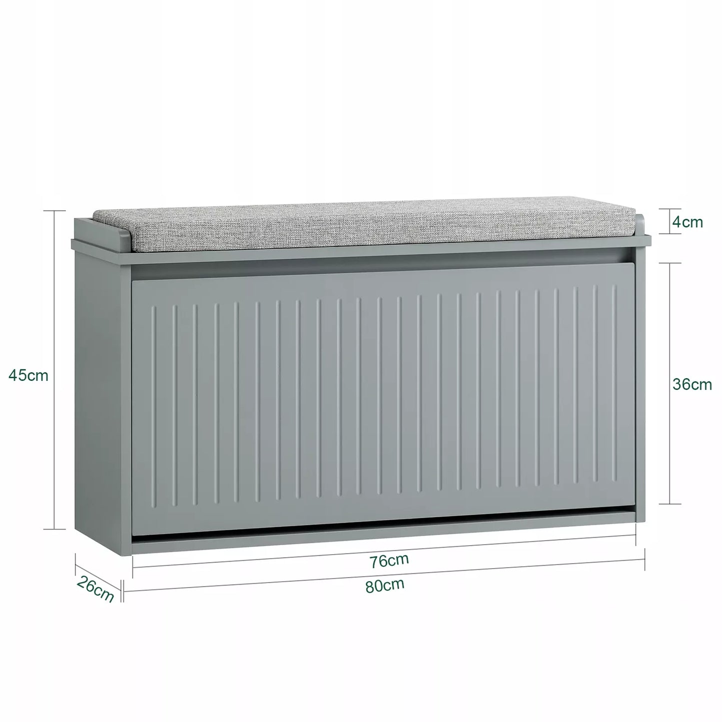 SoBuy Batų spintelė su sėdyne, suoliukas, komoda, prieškambariui FSR98-L-HG