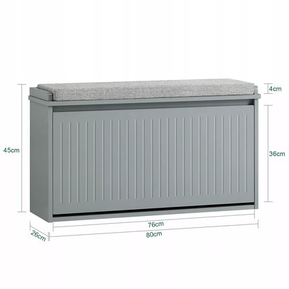 SoBuy Batų spintelė su sėdyne, suoliukas, komoda, prieškambariui FSR98-L-HG