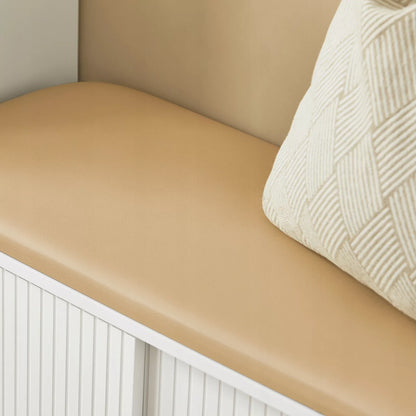 SoBuy Batų spintelė su sėdyne ir stumdomomis durelėmis FSR116-W