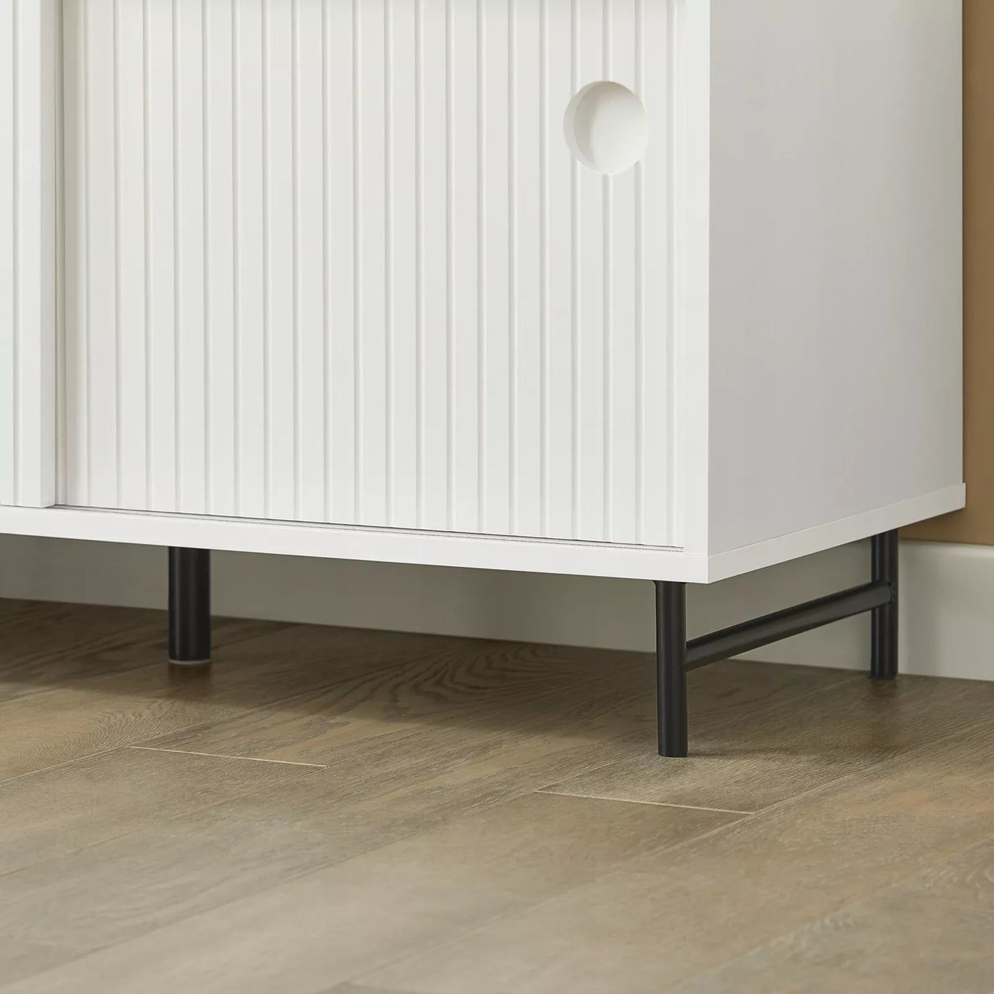 SoBuy Batų spintelė su sėdyne ir stumdomomis durelėmis FSR116-W