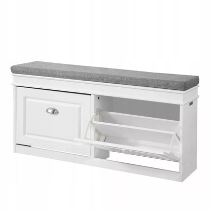 SoBuy Siaura batų spintelė su sėdyne prieškambariui 24 cm FSR64-HG